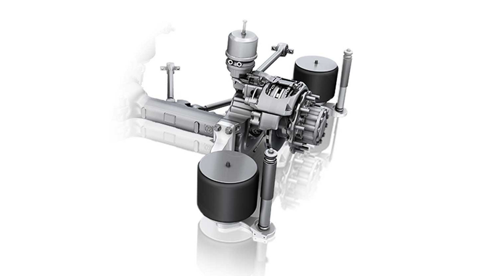 Modularni sistem osovine i podvozja Mercedes-Benz Conecto gradskog autobusa u tehničkom prikazu