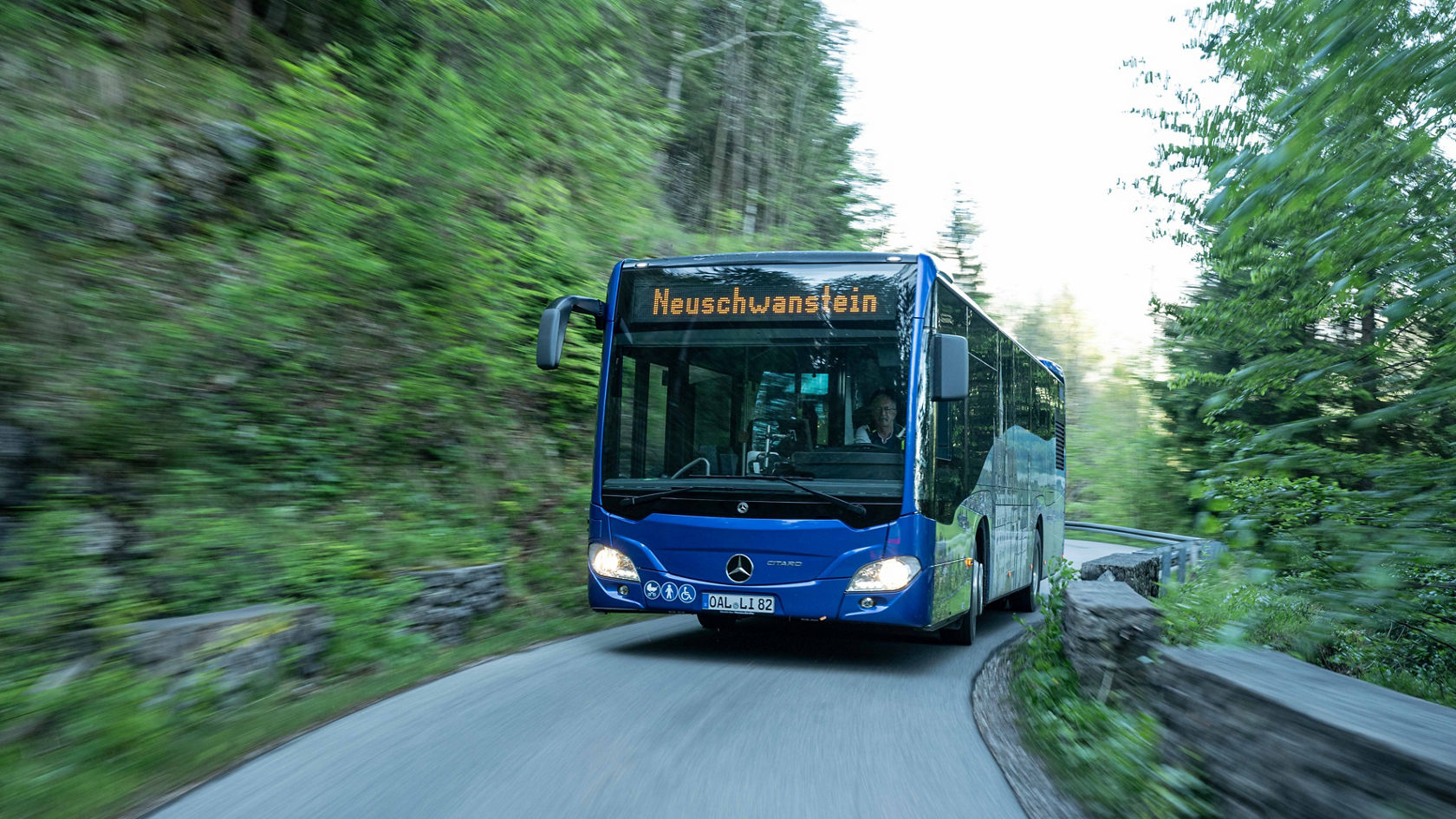 A bus on the road of the fairytale king. | Mercedes-Benz Buses United ...